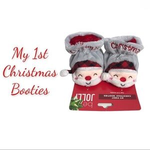 NWT "My 1st Christmas" Baby Booties - Santa